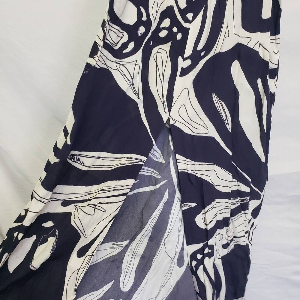 ZARA Printed Cut-out Long Sleeve Midi Dress Butterfly Print Purple XS - Picture 10 of 10